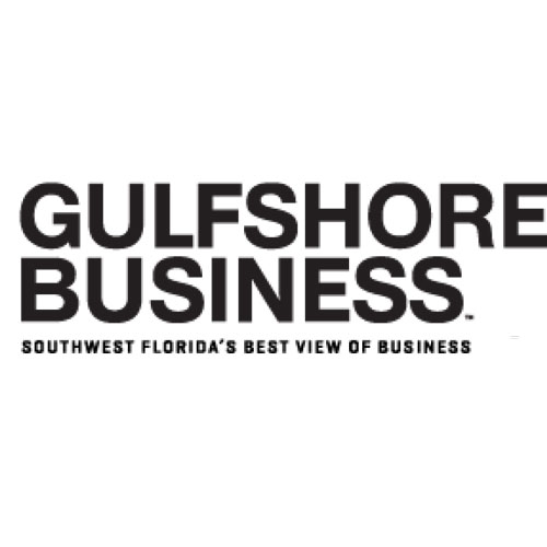 Logo for Gulfshore Business with the tagline "Southwest Florida’s Best View of Business" in black text on a white background.