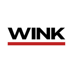 The word "WINK" in bold black capital letters is centered above a horizontal red line on a white background.