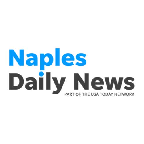Logo of Naples Daily News, with "Naples" in blue and "Daily News" in black, and the tagline "Part of the USA Today Network" underneath.