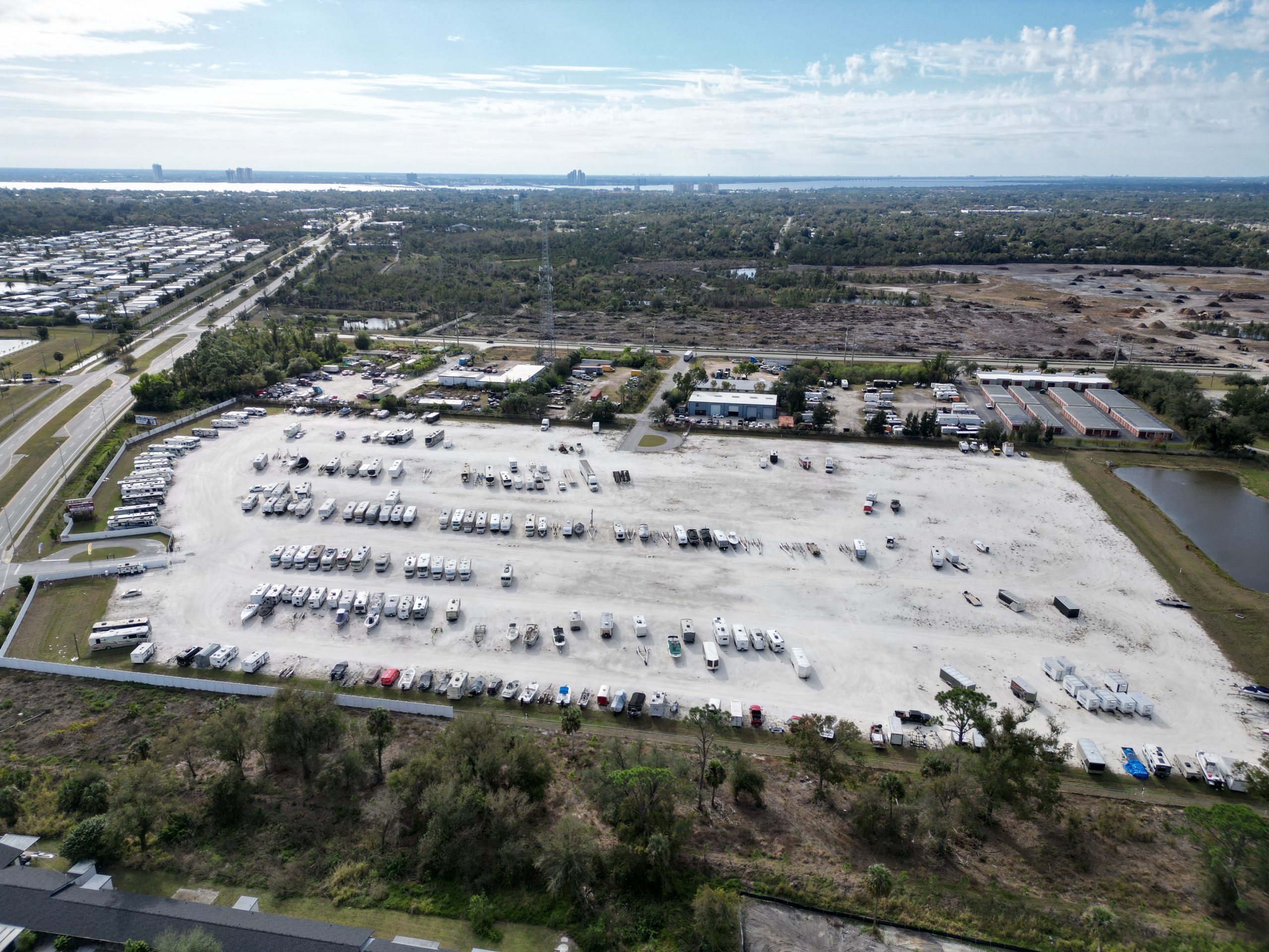 22.25 Acres of Fully Improved Secure Outdoor Storage